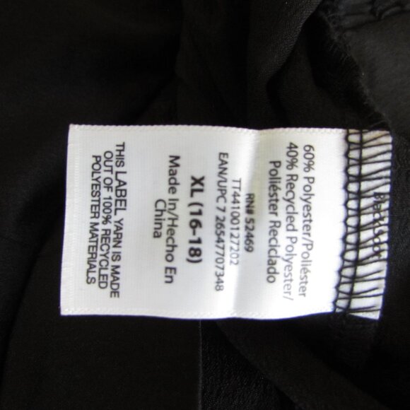 Woman's  Time True Black Wide Leg Dress Pants Size XL (16-18) - Picture 14 of 16